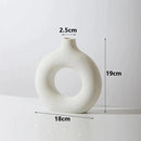 Vaso Nórdico Circular de Cerâmica Decorativo - Loja Juso