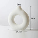 Vaso Nórdico Circular de Cerâmica Decorativo - Loja Juso