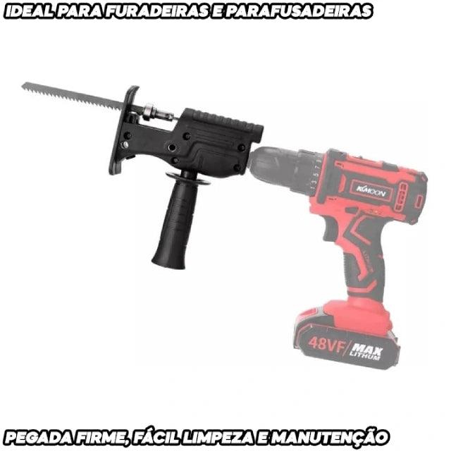 Adaptador Serra Tico Tico Para Furadeira [+3 LÂMINAS DE BRINDE]