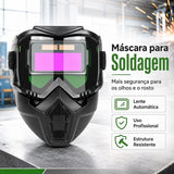 Máscara de Soldagem com Escurecimento Automático + Brinde