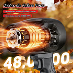 Soprador Turbo Portátil sem Fio 48V - SoarFly Limpeza Eficiente + 2 Baterias de brinde