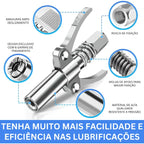 Pistola e Acoplador de Graxa de Alta Pressão - 2 em 1