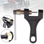 chave extratora pinos corrente, extrator corrente moto bike, ferramenta corrente 420 530, remove pino corrente moto, chave corrente bicicleta, manutenção corrente moto, extrator pino aço carbono, chave corrente portátil trilha, ferramenta manutenção bike moto, instalar pino corrente ferramenta