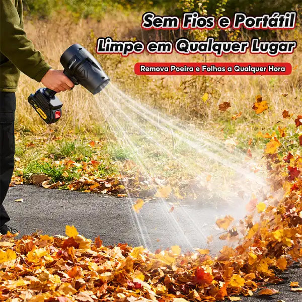 Soprador Turbo Portátil sem Fio 48V - SoarFly Limpeza Eficiente + 2 Baterias de brinde