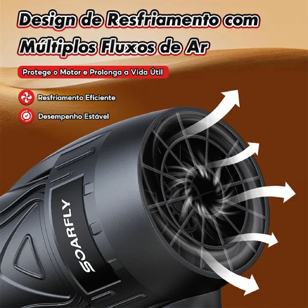Soprador Turbo Portátil sem Fio 48V - SoarFly Limpeza Eficiente + 2 Baterias de brinde