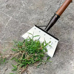 pá multiuso jardim aço, pá ergonômica capina, remove ervas daninhas pá, pá aço inoxidável jardim, ferramenta capinar musgo, raspador jardim aço, pá limpeza sem ajoelhar, ferramenta jardinagem compacta, pá borda afiada cavar, limpeza jardim sem esforço