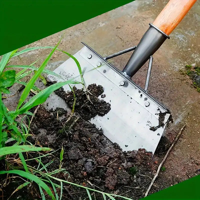 pá multiuso jardim aço, pá ergonômica capina, remove ervas daninhas pá, pá aço inoxidável jardim, ferramenta capinar musgo, raspador jardim aço, pá limpeza sem ajoelhar, ferramenta jardinagem compacta, pá borda afiada cavar, limpeza jardim sem esforço