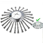 disco escova aço roçadeira, disco capina roçadeira gasolina, aço HS435 roçadeira, remove mato raízes roçadeira, disco limpeza terreno, roçadeira eixo 25mm acessório, capina sem esforço, disco escova sítio chácara, limpeza pesada roçadeira, disco escova grama grossa