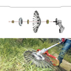 disco escova aço roçadeira, disco capina roçadeira gasolina, aço HS435 roçadeira, remove mato raízes roçadeira, disco limpeza terreno, roçadeira eixo 25mm acessório, capina sem esforço, disco escova sítio chácara, limpeza pesada roçadeira, disco escova grama grossa