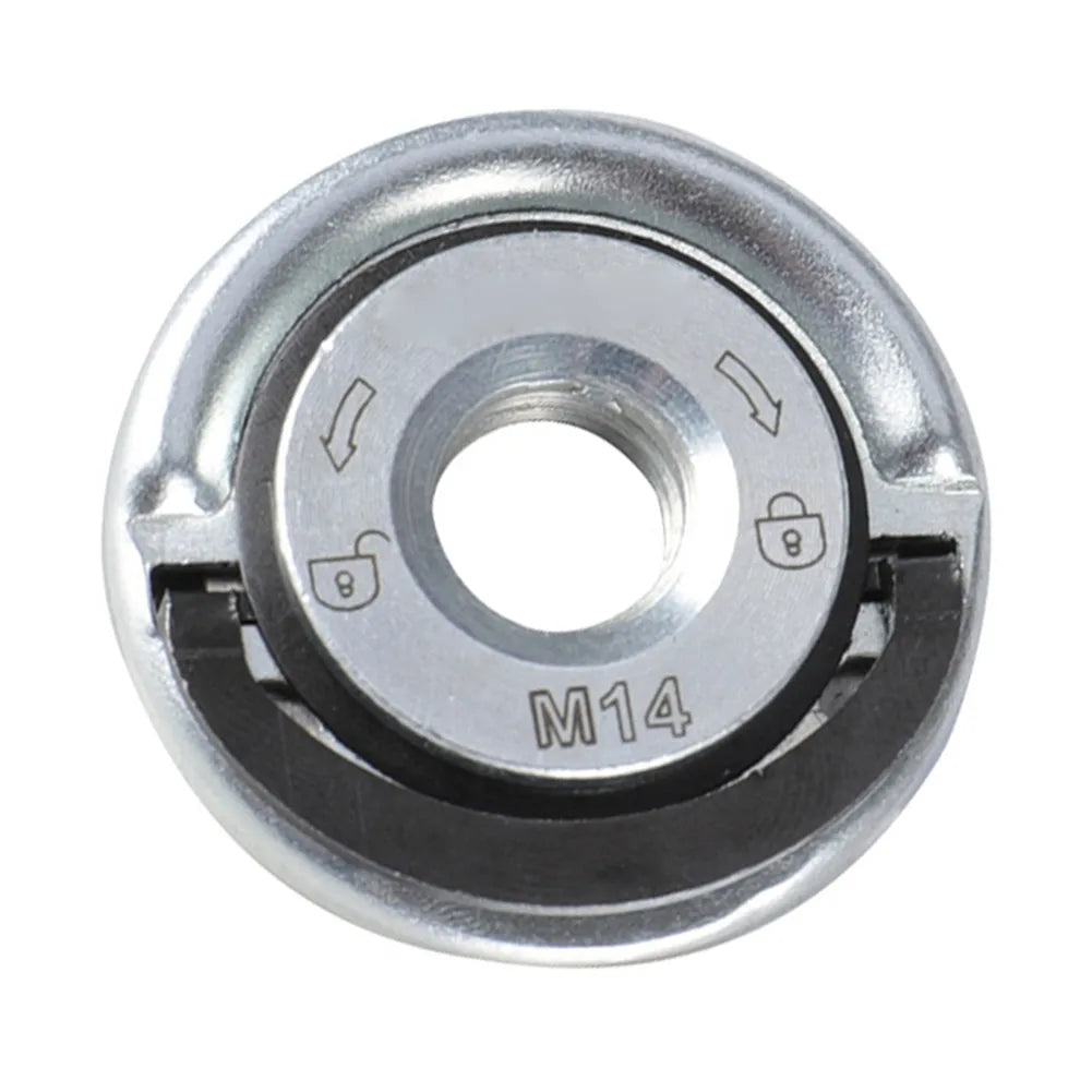 porca flange M14 esmerilhadeira, porca retenção disco esmerilhadeira, flange Milwaukee Multi Fixtec, porca M14 anti-vibração, porca trava disco angular, reposição flange esmerilhadeira, porca aço 45 esmerilhadeira, porca flange 45x9mm, trava disco esmerilhadeira segura, porca flange disco não solta