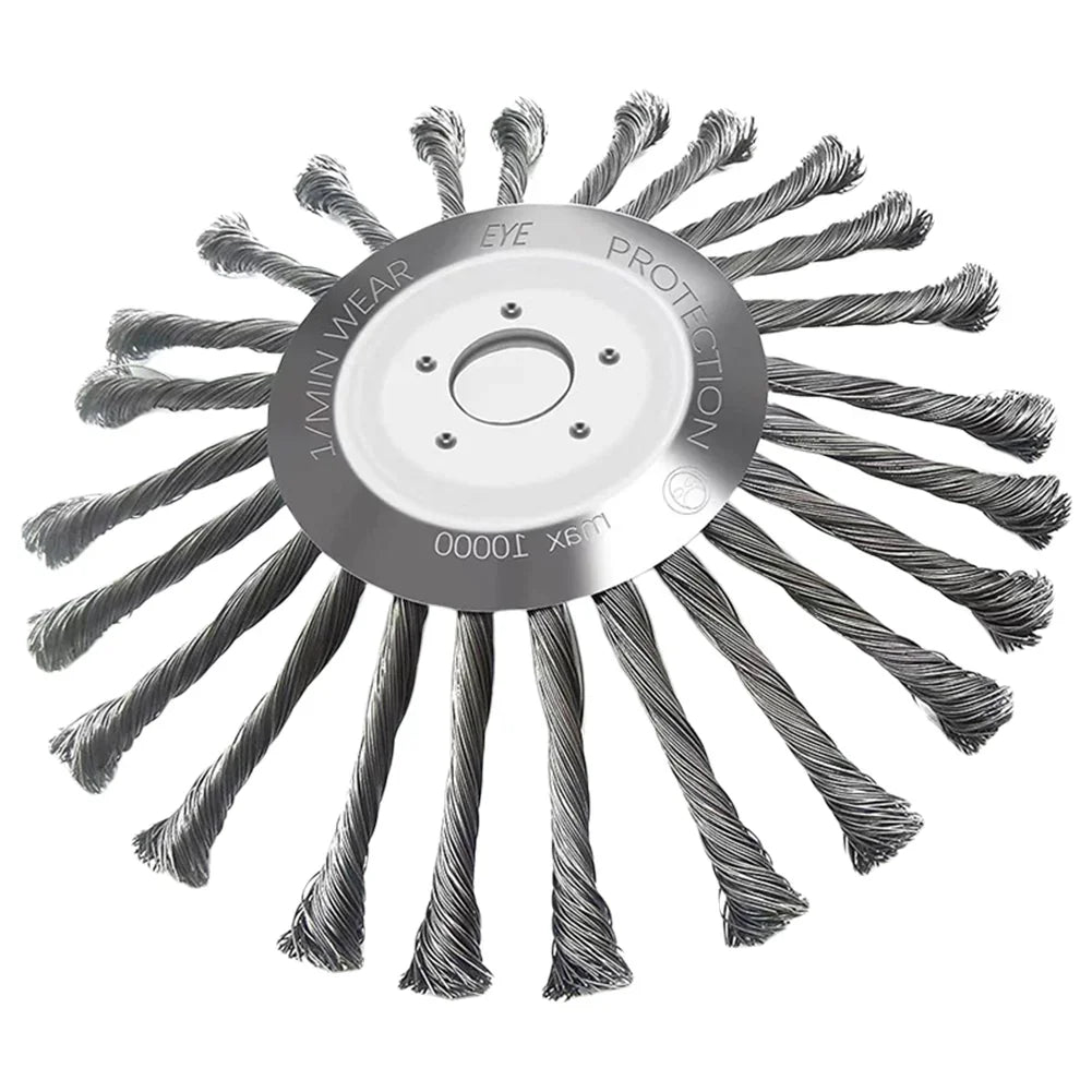 disco escova aço roçadeira, disco capina roçadeira gasolina, aço HS435 roçadeira, remove mato raízes roçadeira, disco limpeza terreno, roçadeira eixo 25mm acessório, capina sem esforço, disco escova sítio chácara, limpeza pesada roçadeira, disco escova grama grossa