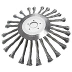 disco escova aço roçadeira, disco capina roçadeira gasolina, aço HS435 roçadeira, remove mato raízes roçadeira, disco limpeza terreno, roçadeira eixo 25mm acessório, capina sem esforço, disco escova sítio chácara, limpeza pesada roçadeira, disco escova grama grossa