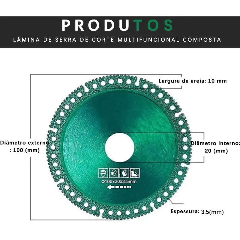 Disco Turbo Pro de Corte Diamantado - Alto Acabamento