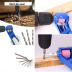 afiador de brocas furadeira, afiar broca elétrica, afiador broca 2 a 12mm, afiador broca rebolo corindo, recuperar broca cega furadeira, afiador broca encaixe sextavado, afiador broca ABS premium, afiar broca rápido 1 minuto, afiador broca portátil obra, economizar broca furadeira