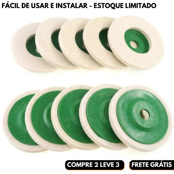 Disco de Polimento em Lã de Feltro - Macio e Eficiente
