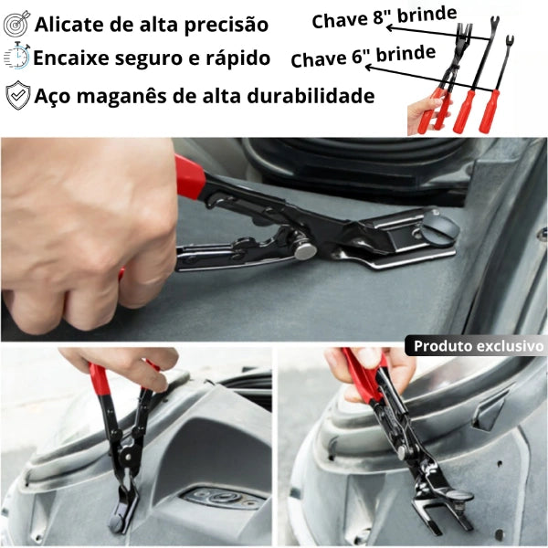 Kit Alicate Removedor de Presilhas e Mangueiras + Chave 6" de brinde