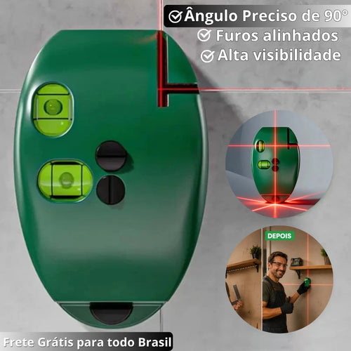Nível Infravermelho 90° - Laser Brilhante de Alta Precisão