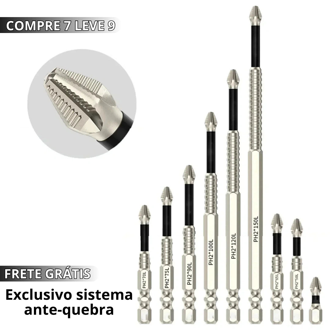 Kit Ponteiras Anti-Quebra Magnéticas — FlexCore™ [Compre 7 Leve 9]