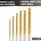 Kit Brocas de TitaniumTwist 3 em 1 - Perfura, Corta e Lixa