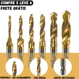 Kit Brocas Rosca 3 em 1 - Perfura, Chanfra e dá Acabamento [Compre 5 leve 6]