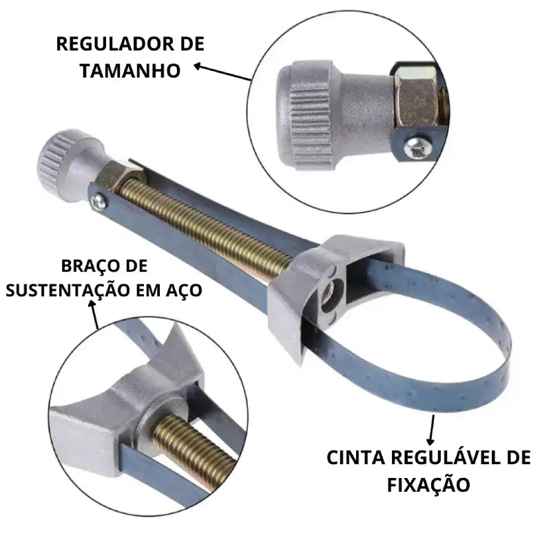 Chave de Cinta para Filtro de Óleo de Carro - Ajustável e Segura