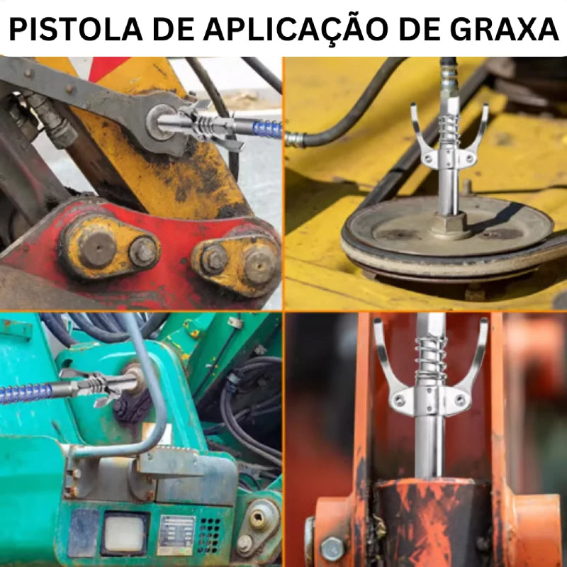 Pistola e Acoplador de Graxa de Alta Pressão - 2 em 1