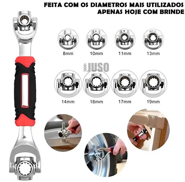 Chave Grip 360° - Universal e Multifuncional 48 Funções