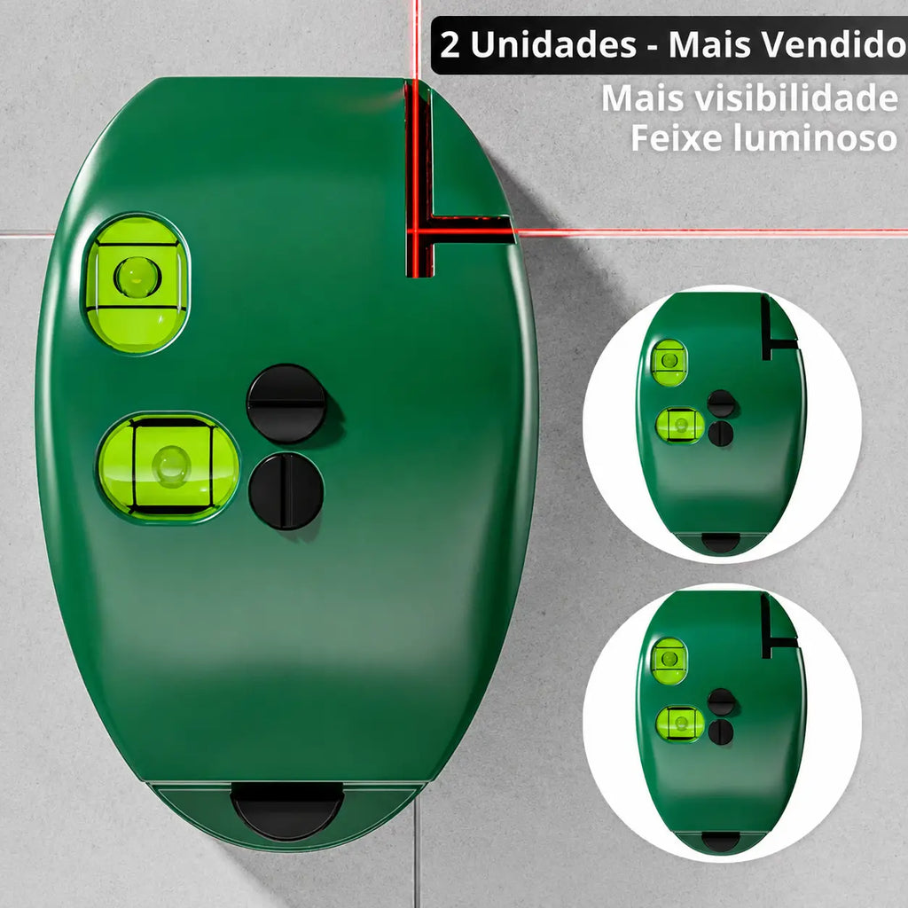 nível laser 90° amarelo · nível laser marceneiro instalador · nível laser horizontal vertical simultâneo · nível laser 9 metros ímã · nível laser visível luz acesa · nível laser esquadro automático · nível laser compacto obra · nível laser 3 em 1 · nível laser furo alinhado · nível laser marcação precisa