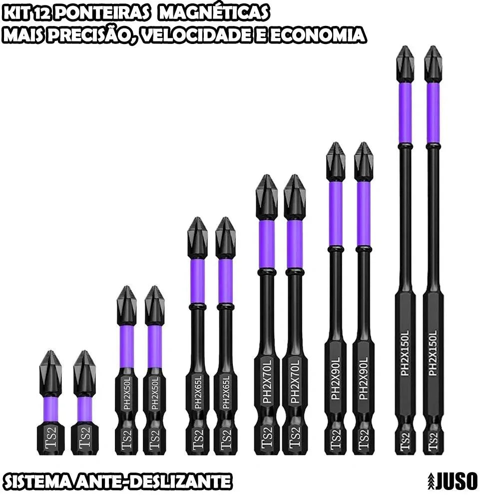 Kit Ponteiras Magnéticas UltraFix - Anti-Deslizante