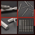 Kit 8 Brocas Sextavadas de Aço Magnéticas