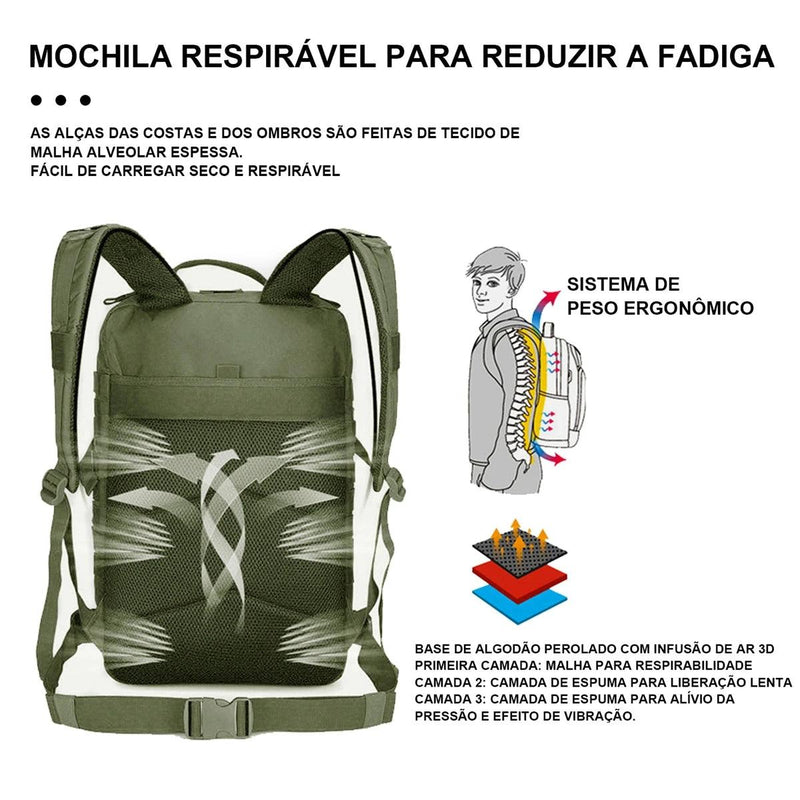 Mochila Tática FORTRESS™ -  Alta Capacidade