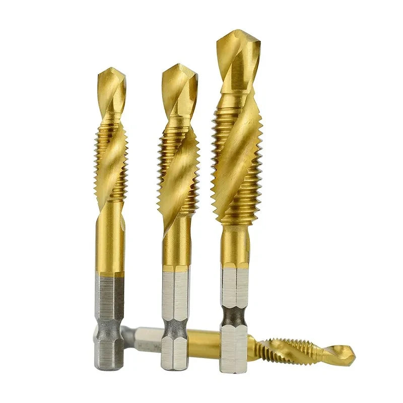 Kit Brocas Rosca 3 em 1 - Perfura, Chanfra e dá Acabamento
