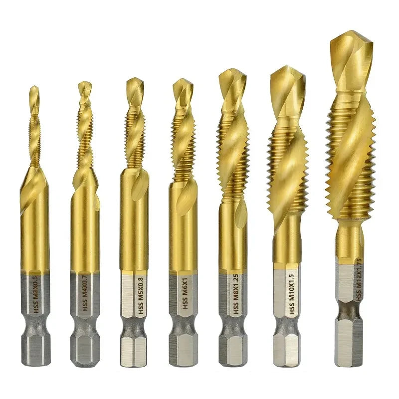 Kit Brocas Rosca 3 em 1 - Perfura, Chanfra e dá Acabamento