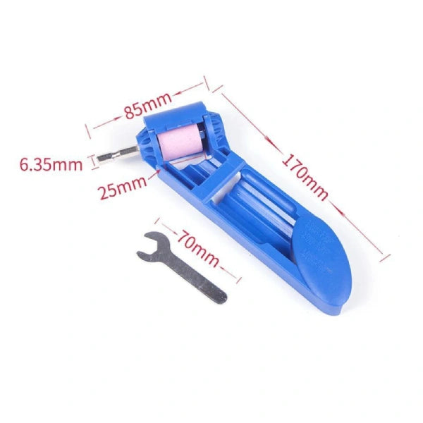 afiador de brocas furadeira, afiar broca elétrica, afiador broca 2 a 12mm, afiador broca rebolo corindo, recuperar broca cega furadeira, afiador broca encaixe sextavado, afiador broca ABS premium, afiar broca rápido 1 minuto, afiador broca portátil obra, economizar broca furadeira