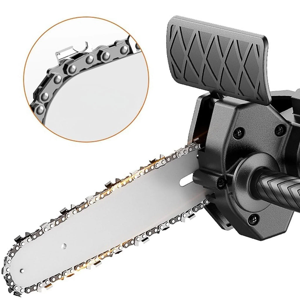 adaptador motosserra furadeira, conversor furadeira motosserra, poda galhos furadeira elétrica, motosserra portátil adaptador, corte troncos furadeira, acessório furadeira jardim, kit motosserra furadeira 6mm, motosserra barata adaptador, furadeira corte madeira galhos, adaptador corrente furadeira