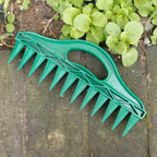 rastelo plantador sementes, plantador 12 dentes horta, ferramenta plantio fileiras, plantador sementes jardim, rastelo ergonômico horta, plantio uniforme canteiro, ferramenta horta urbana, plantador PP resistente, sementes espaçamento uniforme, ferramenta plantio vaso