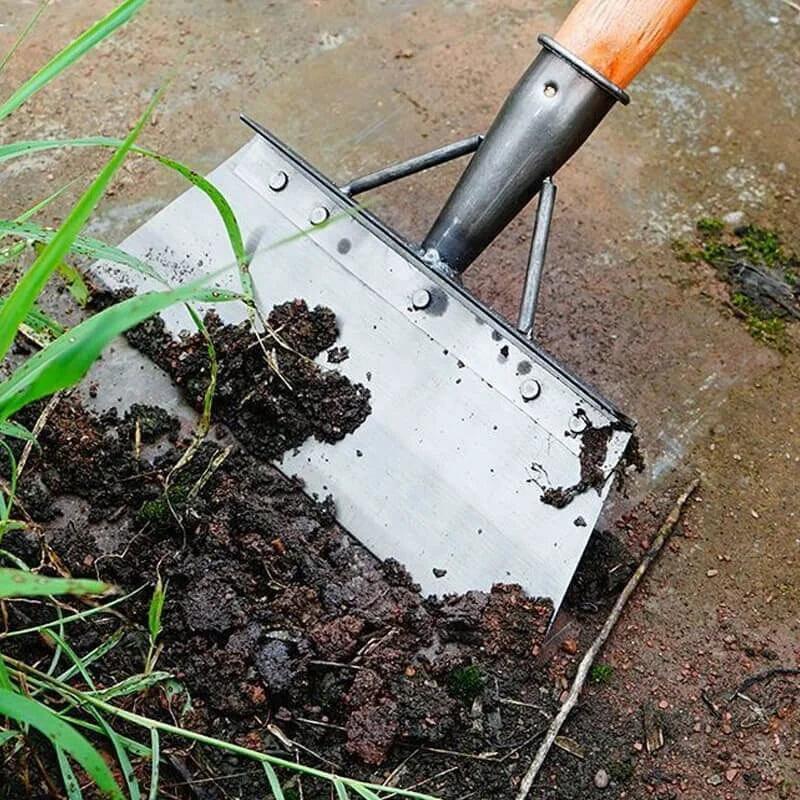 pá multiuso jardim aço, pá ergonômica capina, remove ervas daninhas pá, pá aço inoxidável jardim, ferramenta capinar musgo, raspador jardim aço, pá limpeza sem ajoelhar, ferramenta jardinagem compacta, pá borda afiada cavar, limpeza jardim sem esforço