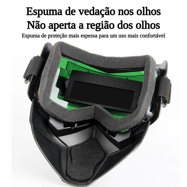 Máscara de Soldagem com Escurecimento Automático + Brinde